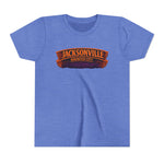 Jacksonville Haunted City Youth Tee — Halloween Smiling Mask Character