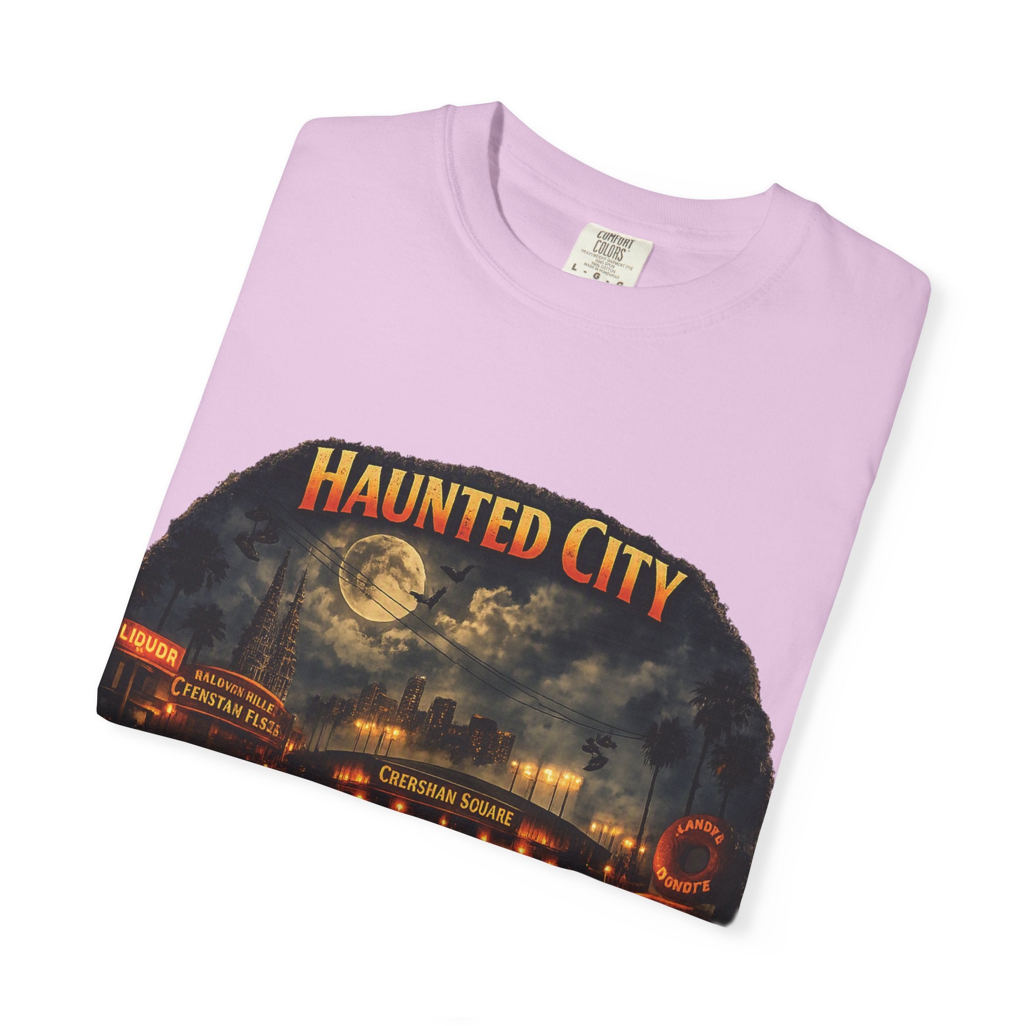 Haunted City Crenshaw T-Shirt — Vintage Halloween Carnival Graphic Tee