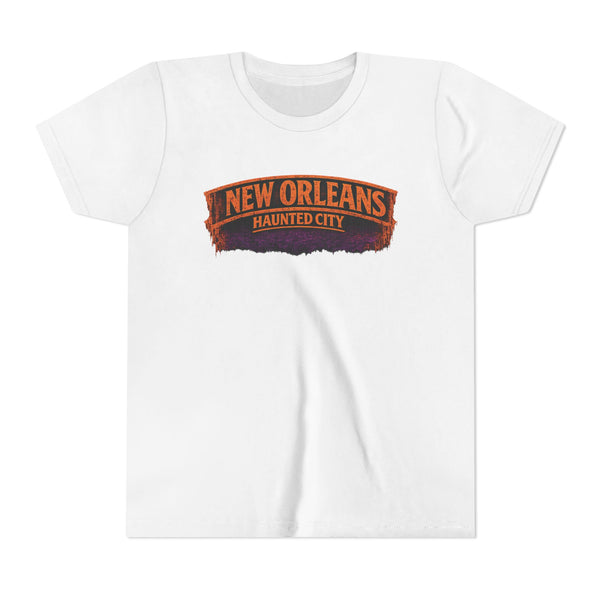 Youth Tee - New Orleans Haunted City Witch Design