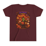 Detroit Haunted City Youth Tee — Halloween Monster Pumpkin Graphic