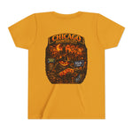 Chicago Haunted City Youth Tee — Halloween Pumpkin Skyline Shirt