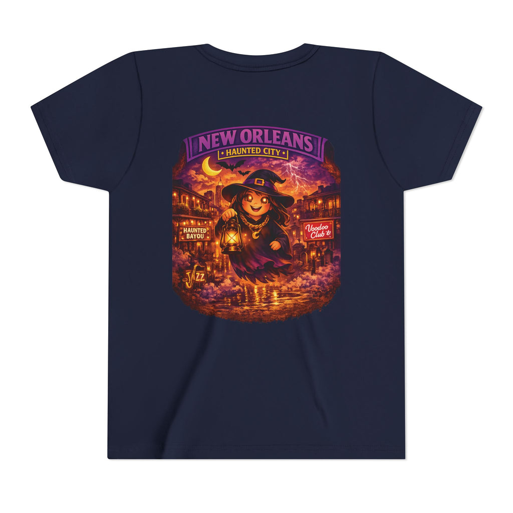 Youth Tee - New Orleans Haunted City Witch Design