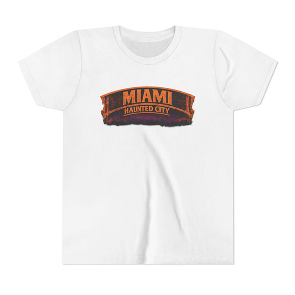 Miami Haunted City Youth Tee – Pumpkin Jack-O'-Lantern Halloween Shirt