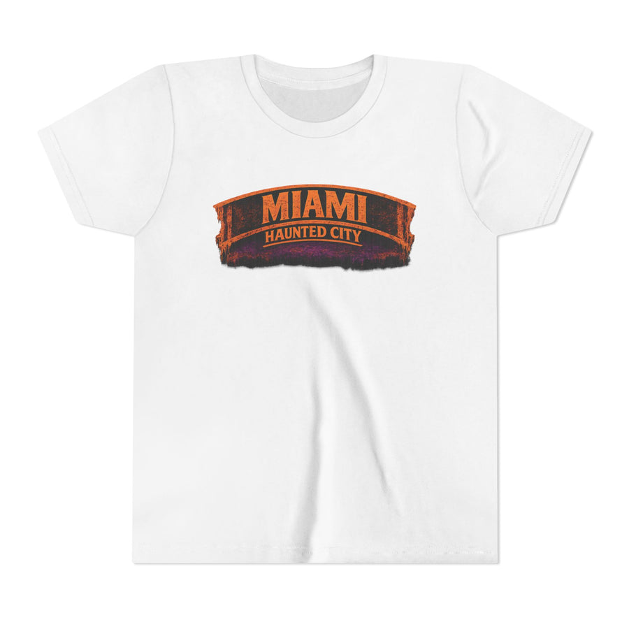 Miami Haunted City Youth Tee – Pumpkin Jack-O'-Lantern Halloween Shirt
