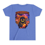 Jacksonville Haunted City Youth Tee — Halloween Smiling Mask Character