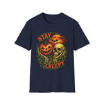 Stay Creepy Halloween T-Shirt — Vintage Pumpkin & Skull Spooky Tee