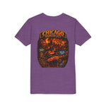 Chicago Haunted City Youth Tee — Halloween Pumpkin Skyline Shirt