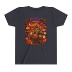 Detroit Haunted City Youth Tee — Halloween Monster Pumpkin Graphic