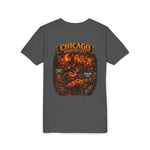 Chicago Haunted City Youth Tee — Halloween Pumpkin Skyline Shirt