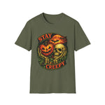 Stay Creepy Halloween T-Shirt — Vintage Pumpkin & Skull Spooky Tee