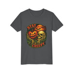 Stay Creepy Youth Tee — Halloween Pumpkin & Skull Kids T-Shirt