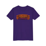 Chicago Haunted City Youth Tee — Halloween Pumpkin Skyline Shirt