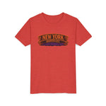 New York Haunted City Youth Tee — Halloween Pumpkin Jack-O'-Lantern Shirt