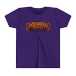 Jacksonville Haunted City Youth Tee — Halloween Smiling Mask Character