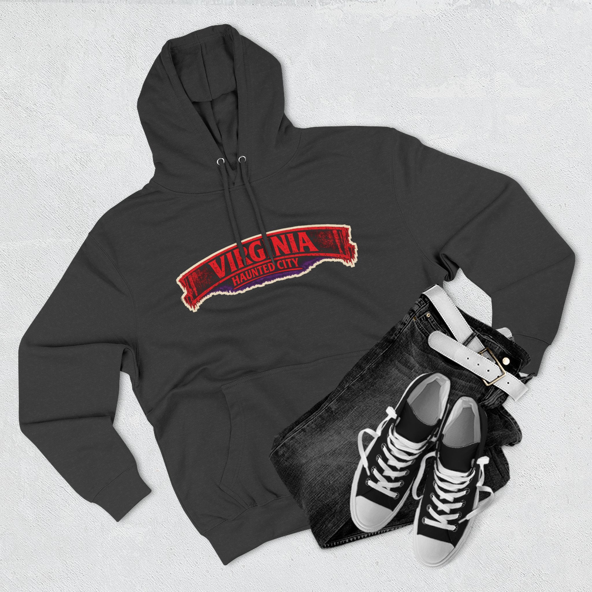 Virginia Haunted City Hoodie — Hampton Roads Gothic Halloween Pullover