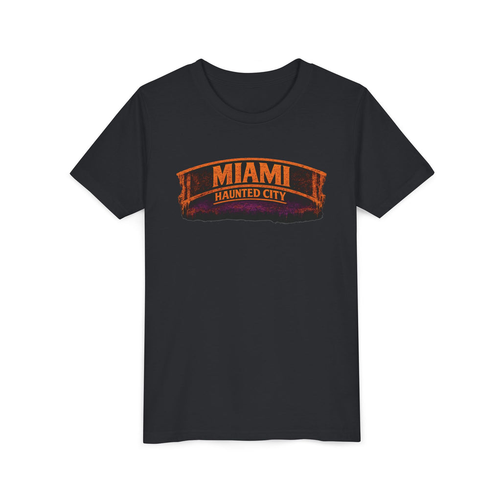 Miami Haunted City Youth Tee – Pumpkin Jack-O'-Lantern Halloween Shirt