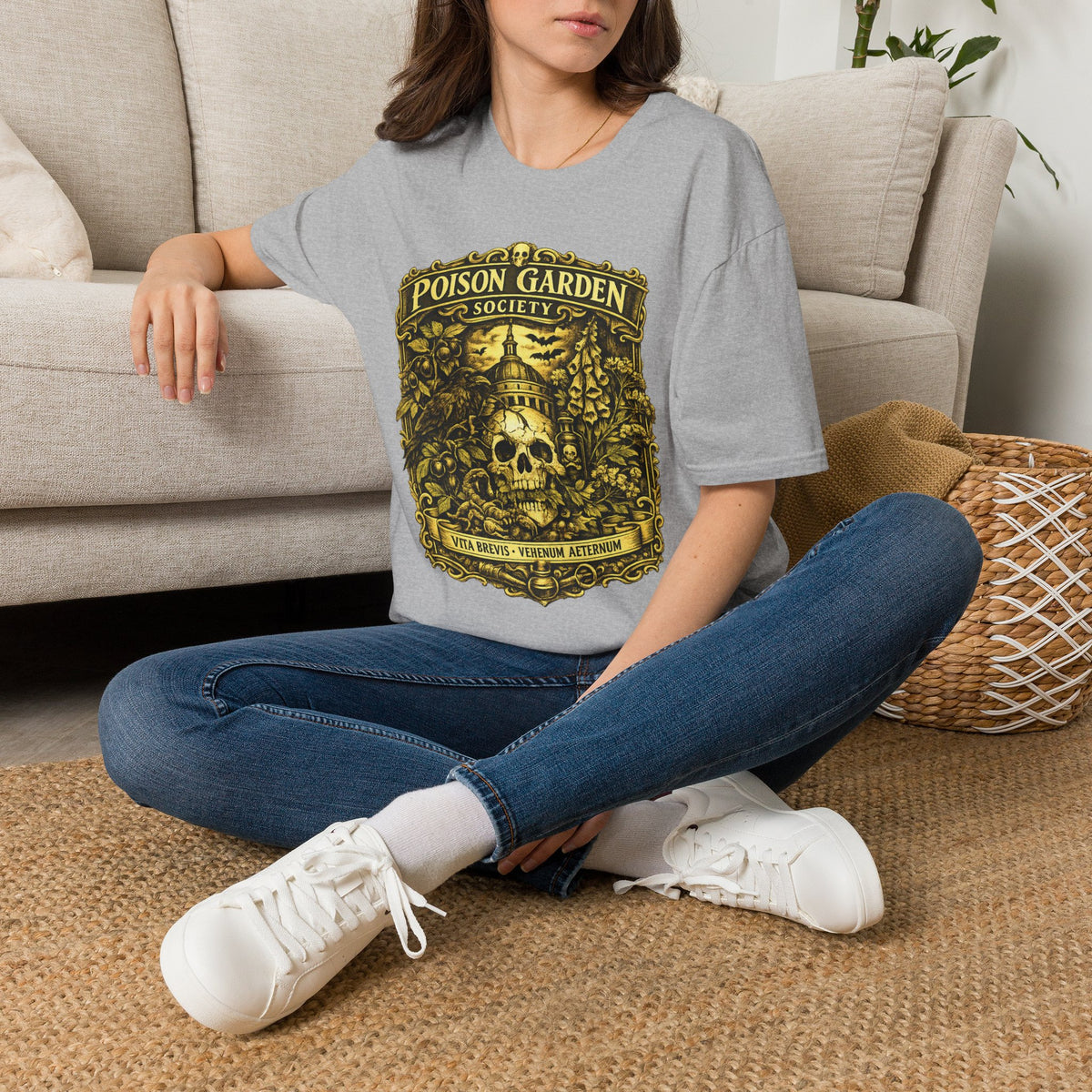 Poison Garden Society T-Shirt — Gothic Skull Botanical Tee