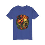 Stay Creepy Youth Tee — Halloween Pumpkin & Skull Kids T-Shirt