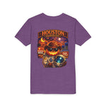 Youth Tee - Houston Haunted City Pumpkin Astronaut Halloween Shirt