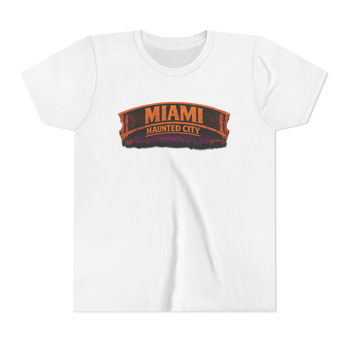 Miami Haunted City Youth Tee – Pumpkin Jack-O'-Lantern Halloween Shirt