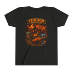 Chicago Haunted City Youth Tee — Halloween Pumpkin Skyline Shirt