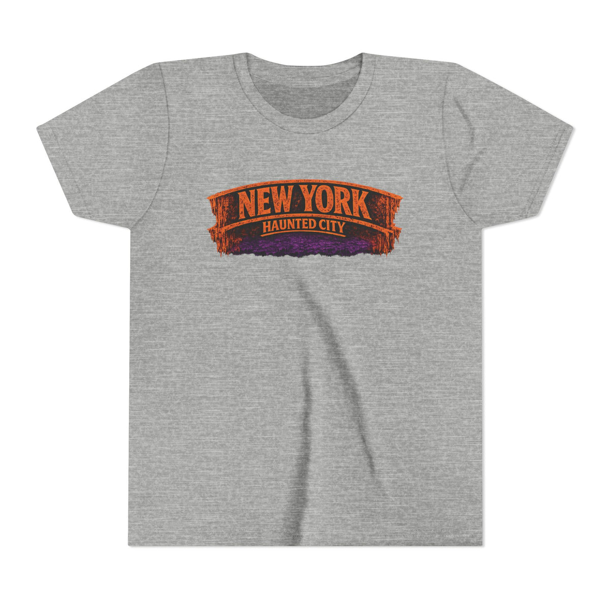 New York Haunted City Youth Tee — Halloween Pumpkin Jack-O'-Lantern Shirt