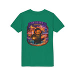 Miami Haunted City Youth Tee – Pumpkin Jack-O'-Lantern Halloween Shirt