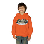 Los Angeles Haunted City Youth Hoodie — Spooky Cityscape Pullover