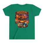 Youth Tee - Houston Haunted City Pumpkin Astronaut Halloween Shirt