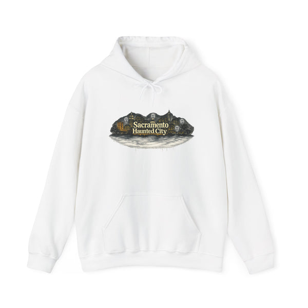 Sacramento Haunted City Hoodie — Spooky Vintage Ghost Town Graphic
