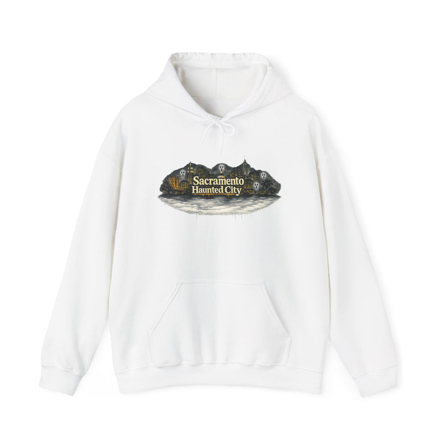 Sacramento Haunted City Hoodie — Spooky Vintage Ghost Town Graphic