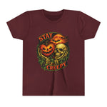 Stay Creepy Youth Tee — Halloween Pumpkin & Skull Kids T-Shirt