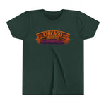 Chicago Haunted City Youth Tee — Halloween Pumpkin Skyline Shirt
