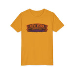 New York Haunted City Youth Tee — Halloween Pumpkin Jack-O'-Lantern Shirt