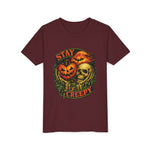 Stay Creepy Youth Tee — Halloween Pumpkin & Skull Kids T-Shirt