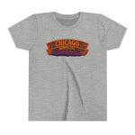 Chicago Haunted City Youth Tee — Halloween Pumpkin Skyline Shirt