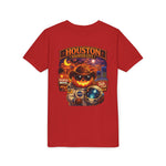 Youth Tee - Houston Haunted City Pumpkin Astronaut Halloween Shirt