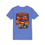 Youth Tee - Houston Haunted City Pumpkin Astronaut Halloween Shirt