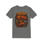 Chicago Haunted City Youth Tee — Halloween Pumpkin Skyline Shirt