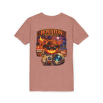 Youth Tee - Houston Haunted City Pumpkin Astronaut Halloween Shirt