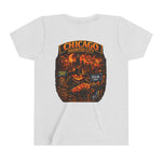 Chicago Haunted City Youth Tee — Halloween Pumpkin Skyline Shirt