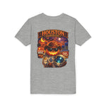 Youth Tee - Houston Haunted City Pumpkin Astronaut Halloween Shirt