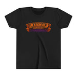 Jacksonville Haunted City Youth Tee — Halloween Smiling Mask Character
