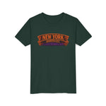 New York Haunted City Youth Tee — Halloween Pumpkin Jack-O'-Lantern Shirt
