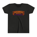 Jacksonville Haunted City Youth Tee — Halloween Smiling Mask Character