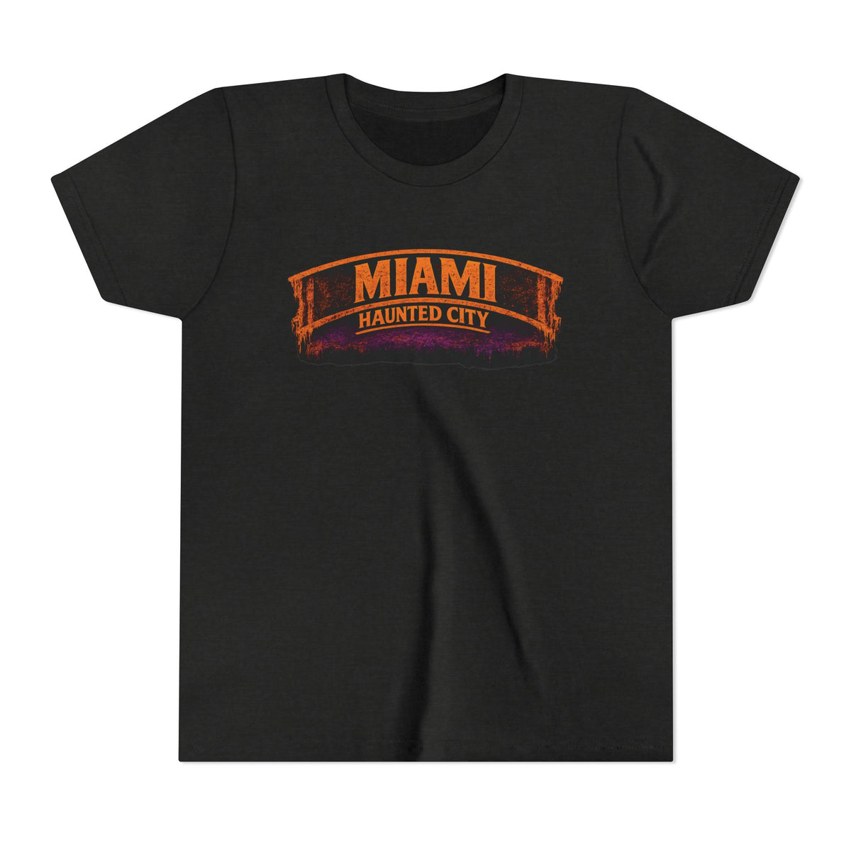 Miami Haunted City Youth Tee – Pumpkin Jack-O'-Lantern Halloween Shirt