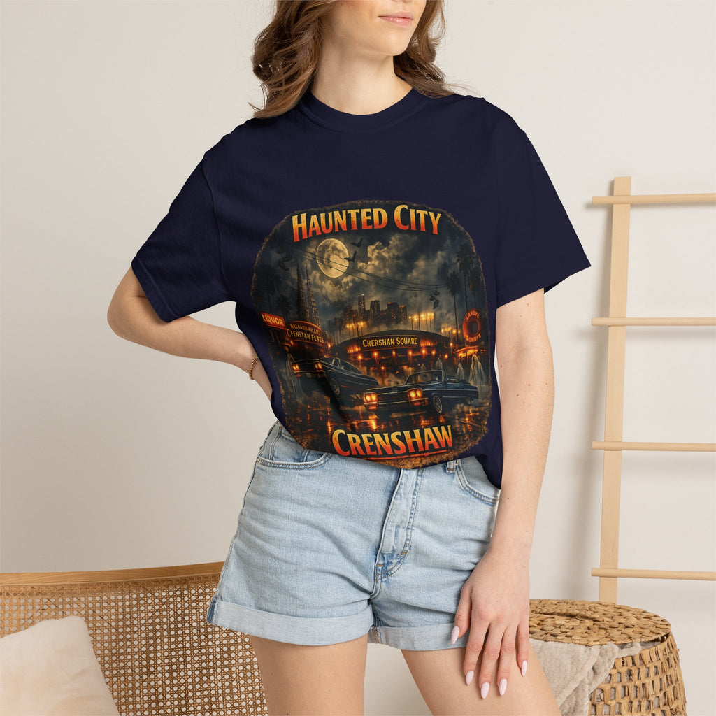Haunted City Crenshaw T-Shirt — Vintage Halloween Carnival Graphic Tee