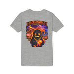 Jacksonville Haunted City Youth Tee — Halloween Smiling Mask Character