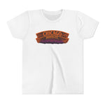 Chicago Haunted City Youth Tee — Halloween Pumpkin Skyline Shirt