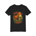 Stay Creepy Youth Tee — Halloween Pumpkin & Skull Kids T-Shirt